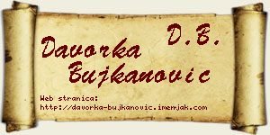 Davorka Bujkanović vizit kartica